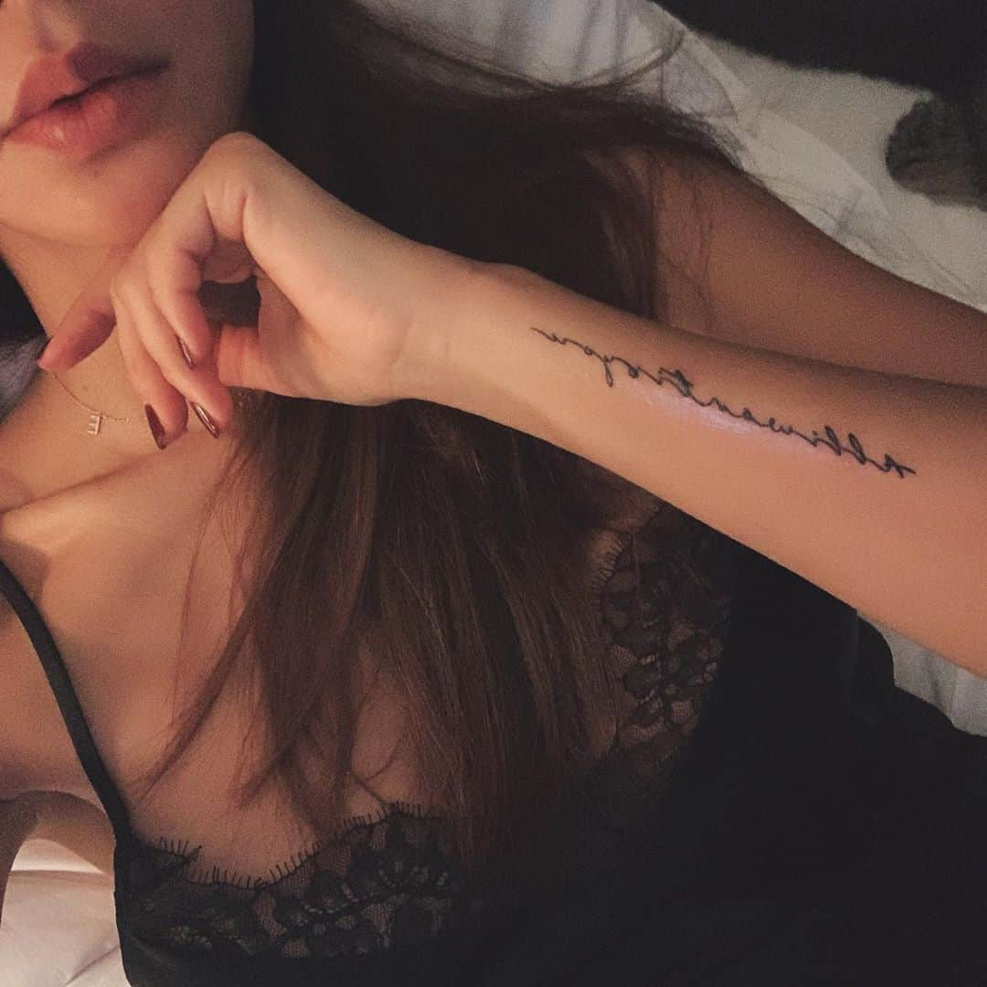 キム・ジュニさんのインスタグラム写真 - (キム・ジュニInstagram)「#Tattoo  All I want is you」10月12日 1時24分 - evajunie