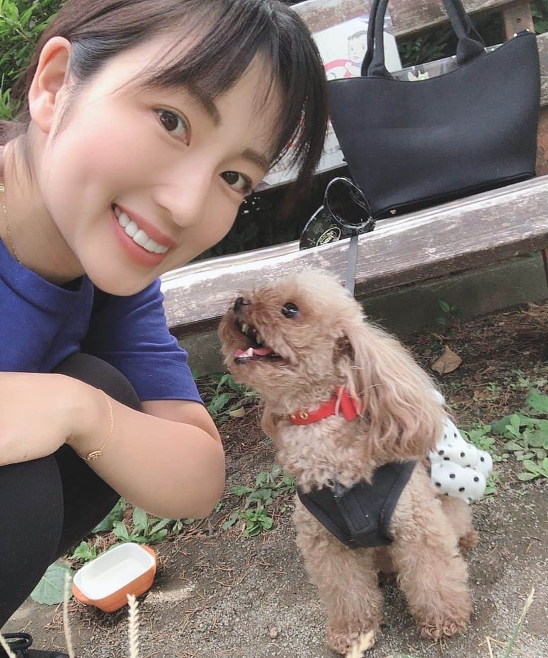 のインスタグラム：「この前あい先生のワンちゃん預かっていたのでお散歩してきたよー✨ 犬飼ったことないなら新鮮で楽しかったぁ💕トイプードル可愛すぎる😍 そしてPSY立ち上げメンバーかなみ先生とランチ💓ももちゃんと2週間違いの娘さんと✨髪の毛の量が全然違う🤣 ももちゃんよりムチムチボディで可愛かった❣️ #犬の散歩#犬#わんちゃん#トイプードル#トイプー#可愛い#癒し#女の子ママ#生後6ヶ月#ももちゃんです🤗#赤ちゃんのいる生活#親バカ#恵比寿ランチ#子連れランチ#chanomacafe」