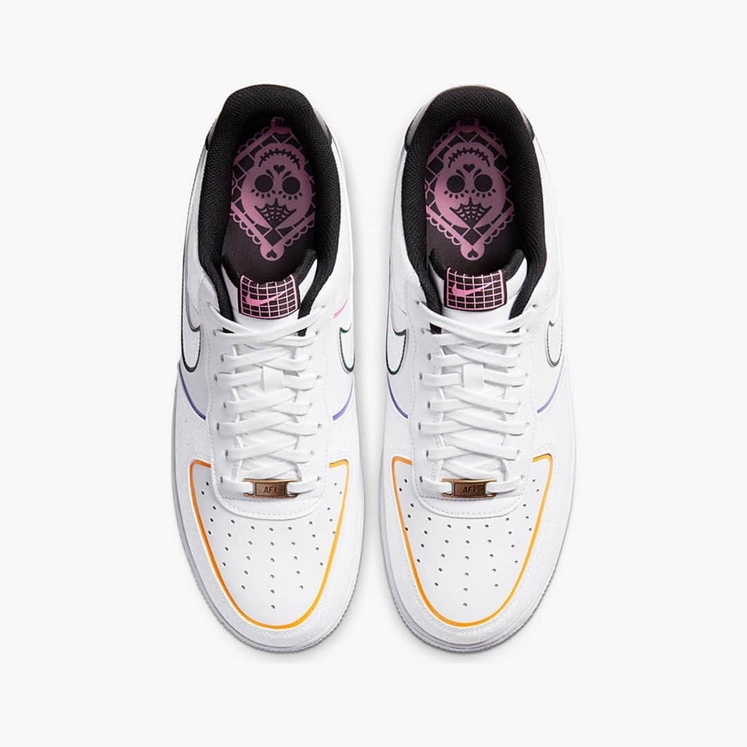 HYPEBEASTさんのインスタグラム写真 - (HYPEBEASTInstagram)「@hypebeastkicks: @nike has delivered a “Day of the Dead” take on the classic Air Force 1 Low in celebration of Dia De Los Muertos. Taking inspiration from the upcoming Mexican holiday, the sneaker incorporates a sublimated sugar skull print on the mudguard, midfoot Swoosh, and heel/collar. Yellow, green, blue, and orange piping is applied along the seams as a nod to the festive colors associated with the celebrations. Expect the shoe to release on October 15 at retailers such as @sneakersnstuff as well as online at Nike’s website for $100 USD a pair.⁠ Photo: Sneakersnstuff⁠」10月12日 16時37分 - hypebeast