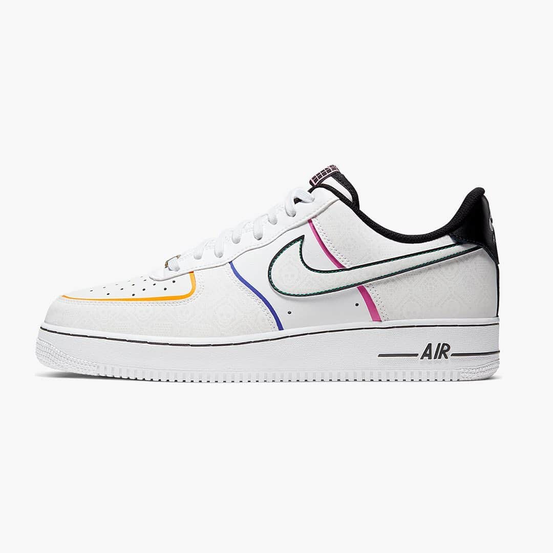 HYPEBEASTさんのインスタグラム写真 - (HYPEBEASTInstagram)「@hypebeastkicks: @nike has delivered a “Day of the Dead” take on the classic Air Force 1 Low in celebration of Dia De Los Muertos. Taking inspiration from the upcoming Mexican holiday, the sneaker incorporates a sublimated sugar skull print on the mudguard, midfoot Swoosh, and heel/collar. Yellow, green, blue, and orange piping is applied along the seams as a nod to the festive colors associated with the celebrations. Expect the shoe to release on October 15 at retailers such as @sneakersnstuff as well as online at Nike’s website for $100 USD a pair.⁠ Photo: Sneakersnstuff⁠」10月12日 16時37分 - hypebeast