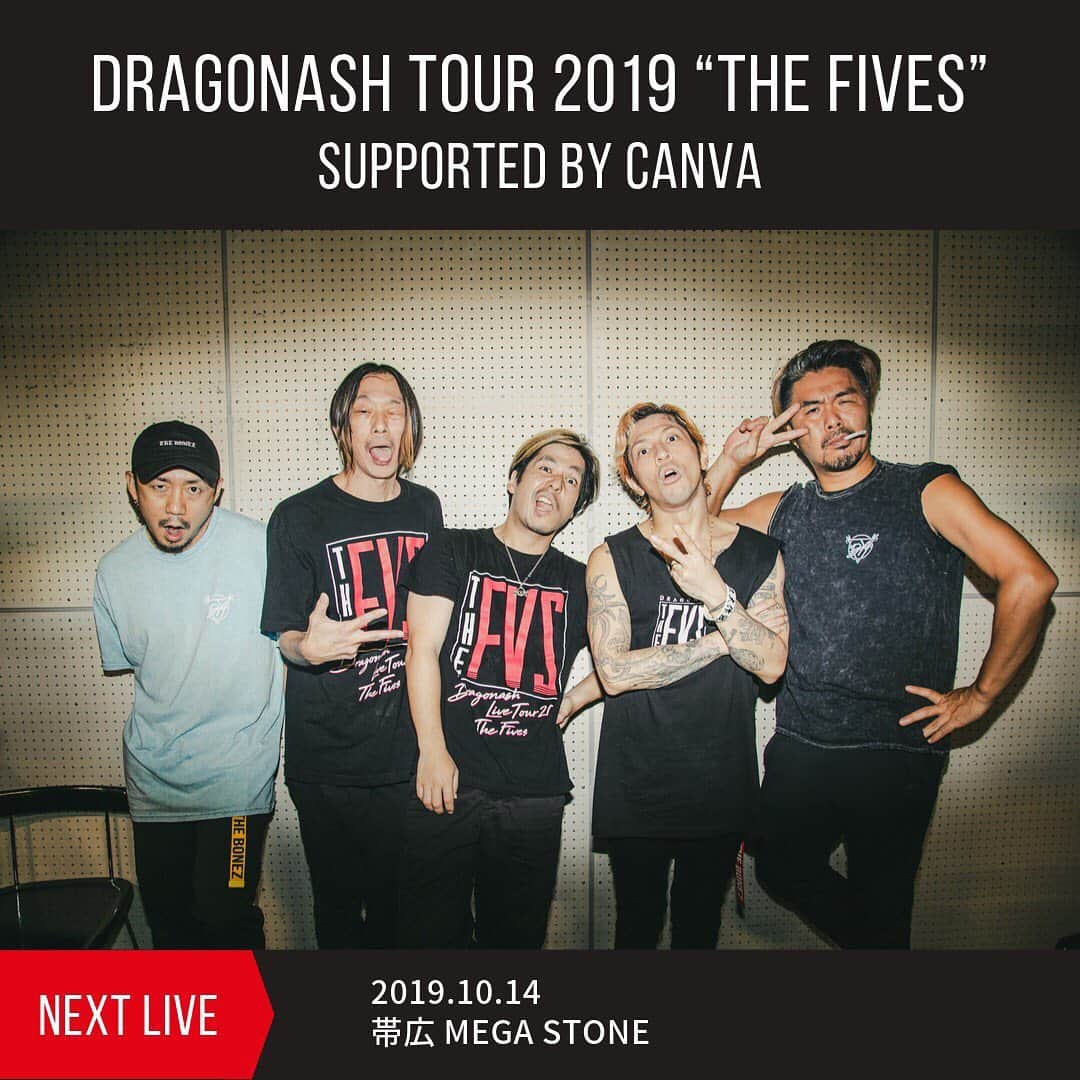 Dragon Ashさんのインスタグラム写真 - (Dragon AshInstagram)「DRAGONASH TOUR 2019 “THE FIVES” supported by Canva ＠ 青森Quarter #da_livephoto  #canva  photo by @nekoze_photo」10月13日 1時06分 - dragonash_official