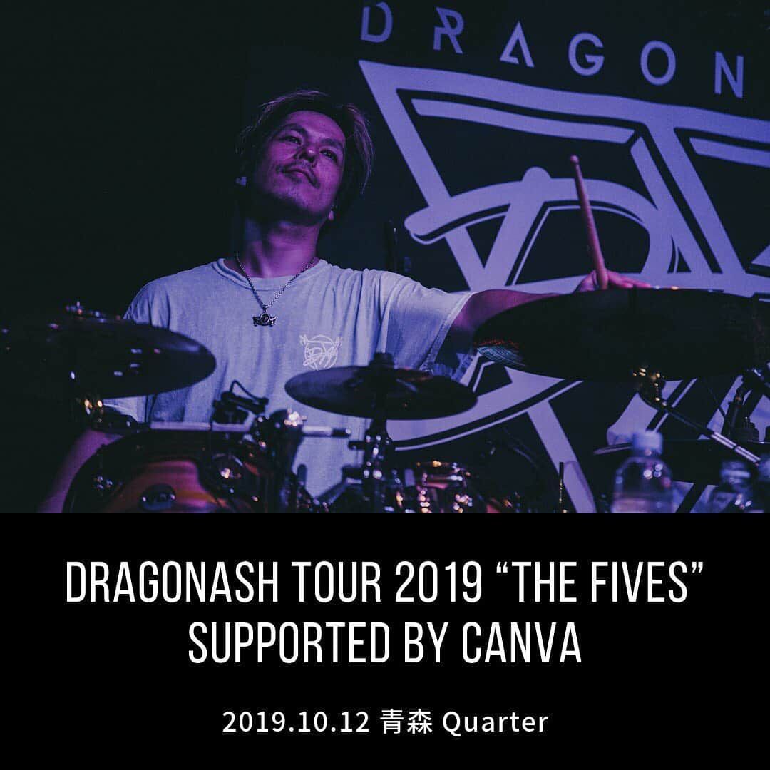 Dragon Ashさんのインスタグラム写真 - (Dragon AshInstagram)「DRAGONASH TOUR 2019 “THE FIVES” supported by Canva ＠ 青森Quarter #da_livephoto  #canva  photo by @nekoze_photo」10月13日 1時06分 - dragonash_official