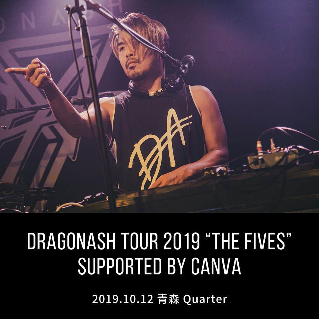 Dragon Ashさんのインスタグラム写真 - (Dragon AshInstagram)「DRAGONASH TOUR 2019 “THE FIVES” supported by Canva ＠ 青森Quarter #da_livephoto  #canva  photo by @nekoze_photo」10月13日 1時06分 - dragonash_official