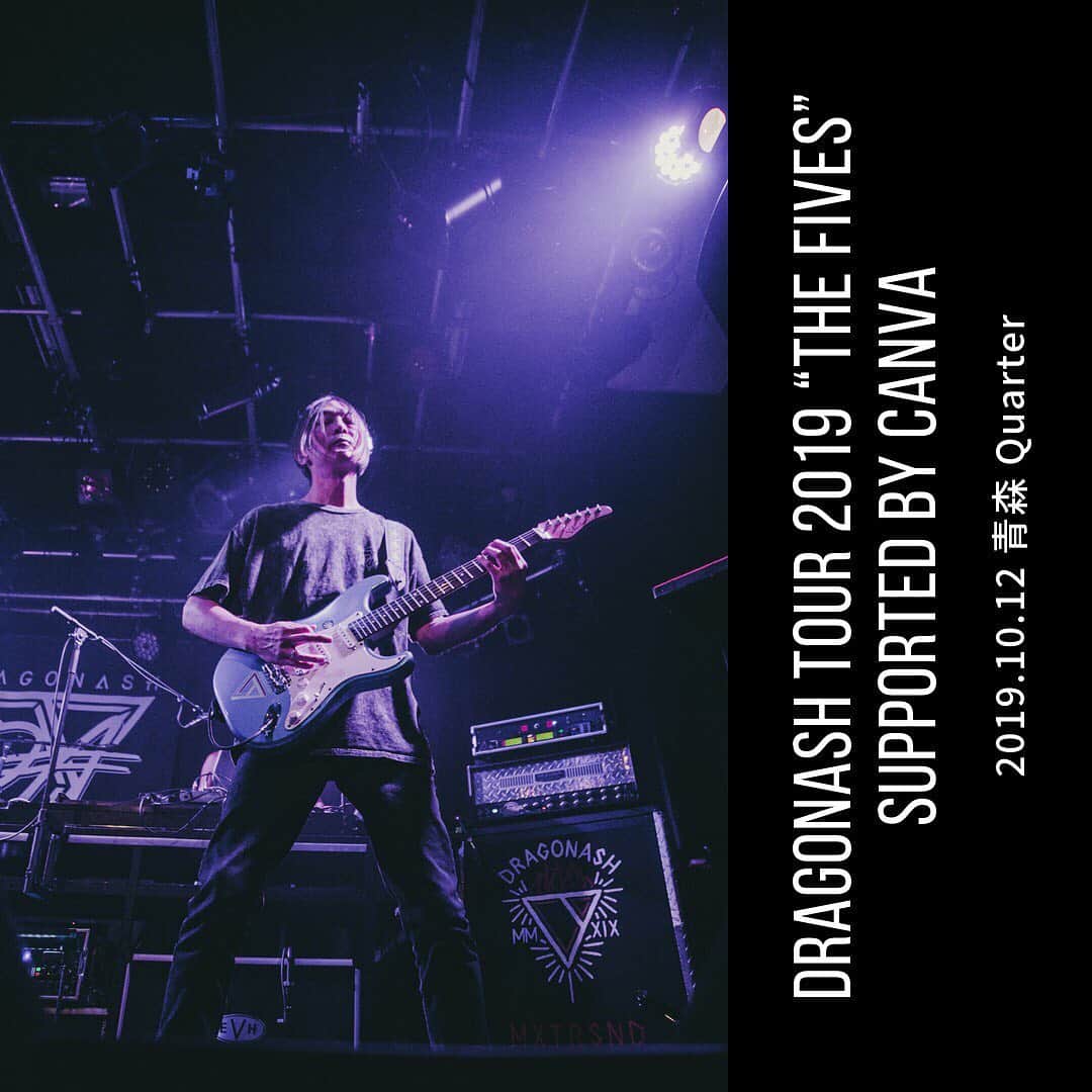 Dragon Ashさんのインスタグラム写真 - (Dragon AshInstagram)「DRAGONASH TOUR 2019 “THE FIVES” supported by Canva ＠ 青森Quarter #da_livephoto  #canva  photo by @nekoze_photo」10月13日 1時06分 - dragonash_official