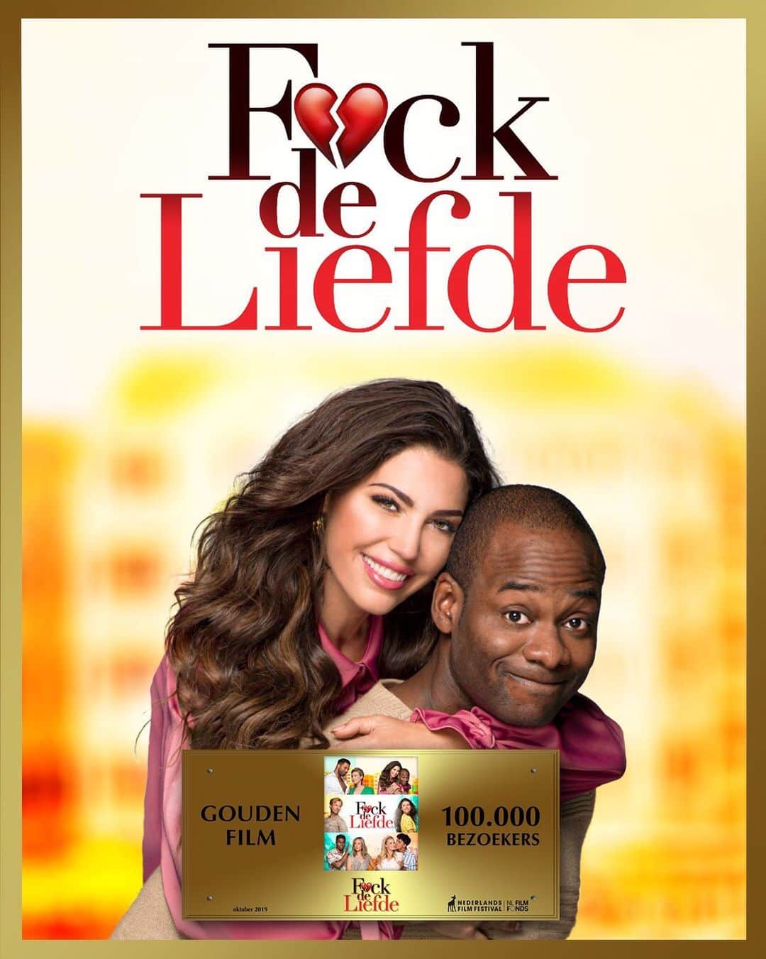 ヨランテ・ヴァン・カスベルヘンのインスタグラム：「🏅Zo trots op onze film @f_ckdeliefde!!🎊#GoldenMovie #GoudenFilm Heb jij hem al gezien? #NuInDeBios ❤️🏅」