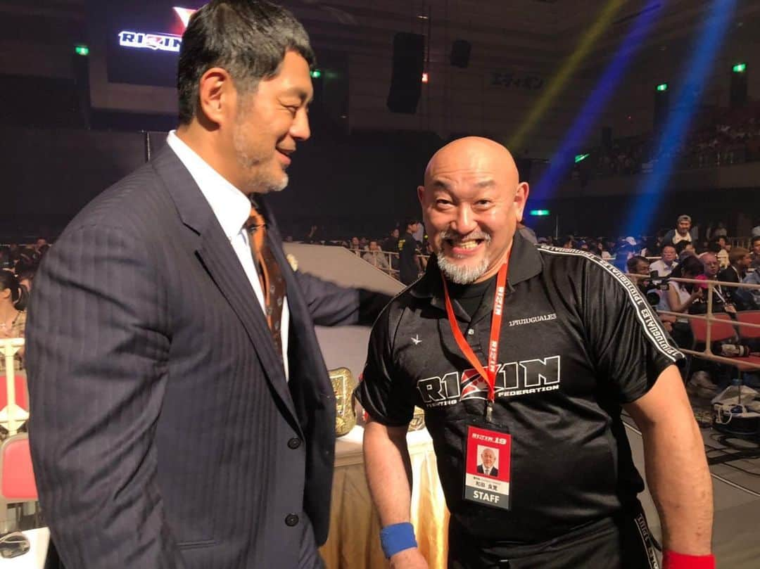 高田延彦さんのインスタグラム写真 - (高田延彦Instagram)「ゴッツイ和田良覚(^^) #rizin19  #エディオンアリーナ  #和田良覚  #レフェリー」10月13日 10時16分 - takada_nobuhiko