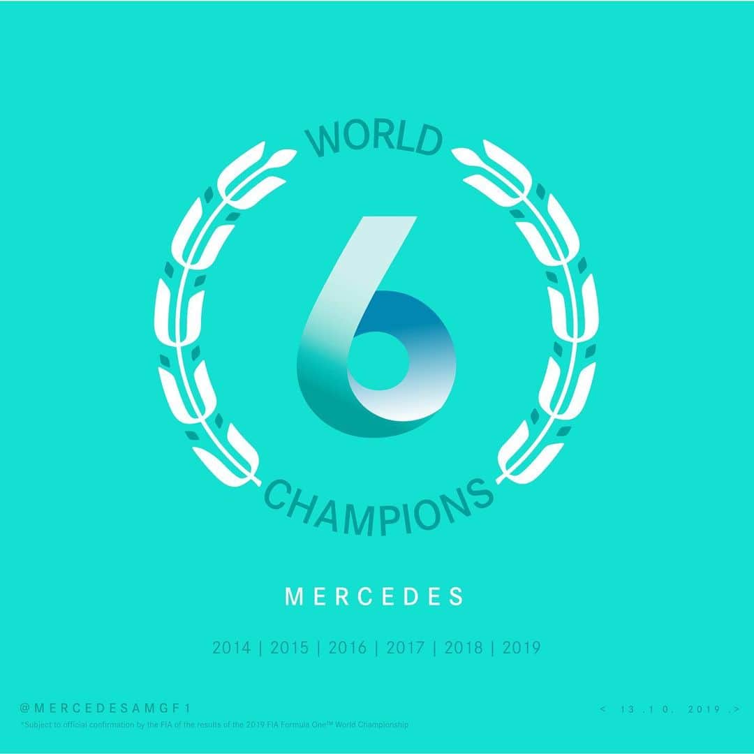 MERCEDES AMG PETRONASさんのインスタグラム写真 - (MERCEDES AMG PETRONASInstagram)「‪#ATeamComeTrue! ❤️ @F1 CHAMPIONS OF THE WORLD! FOR THE SIXTH TIME! ⭐️⭐️⭐️⭐️⭐️⭐️‬」10月13日 15時43分 - mercedesamgf1