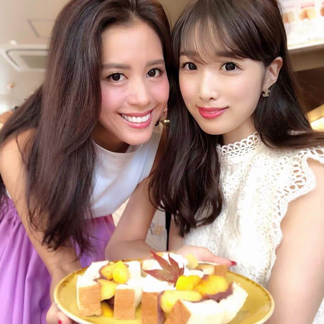 越馬千春さんのインスタグラム写真 - (越馬千春Instagram)「. 最高の断面図🤤💓 . . 「俺のBakery&Cafe」で @mariya_kuroda  と朝活してきました❣️ . . . 季節のフルーツサンドは、  #吟醸こしあんと柿と栗のサンド でした✨ . 柿と栗？と思いましたが フルーツも美味しいしこしあんと相性抜群💓 . 他２つは、 #トリュフ香るクロックマダム #俺のフレンチトースト . どちらも美味しかったです🤤 . 俺のベーカリーの食パンは  身がしっかりな感じです❣️🍞 #俺のbakeryandcafe #俺のベーカリー #俺のベーカリーアンドカフェ #千春の趣味 #パン活 #食パン #🍞#恵比寿 #恵比寿ガーデンプレイス #ebis #カフェ #クロックマダム #フレンチトースト #吟醸こしあんとフルーツのサンド #bakery #cafe #断萌え」10月14日 11時16分 - chiharukoshiba