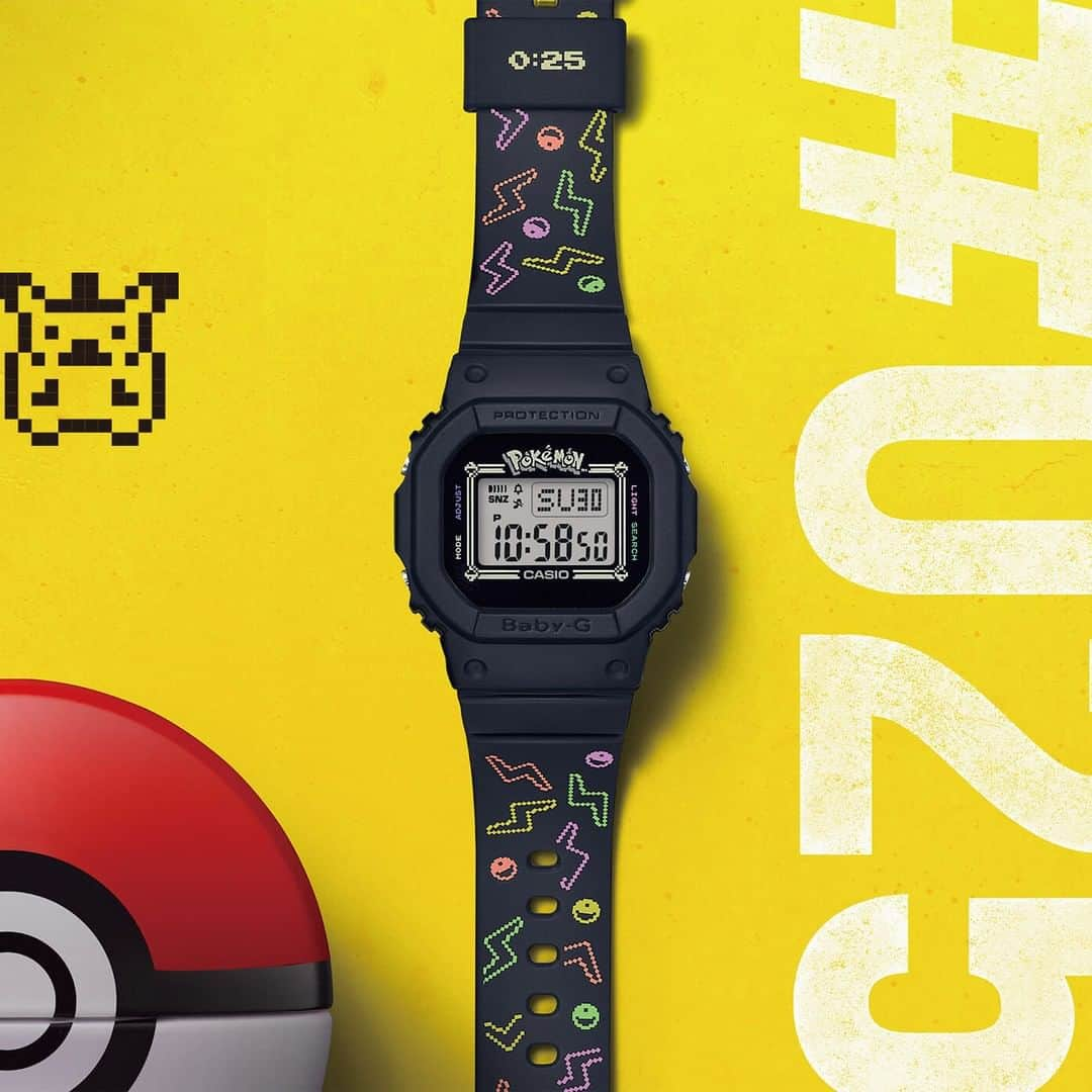 HYPEBEASTさんのインスタグラム写真 - (HYPEBEASTInstagram)「@hypebeaststyle: @casio_us celebrates their flagship women’s watch, the BABY-G's 25th anniversary with a new collaboration for the forthcoming ‘Pokémon Sword and Shield’ games. The duo have prepared a bespoke Pikachu edition of the iconic timepiece in a muted black colorway with a variety of small Pikachu and Pokéball icons in bright hues, and “0:25” text on the clasp that reflects Pikachu’s status as the 25th Pokédex entry. Look for it to arrive around November 15.⁠ Photo: @casio_us」10月14日 12時45分 - hypebeast