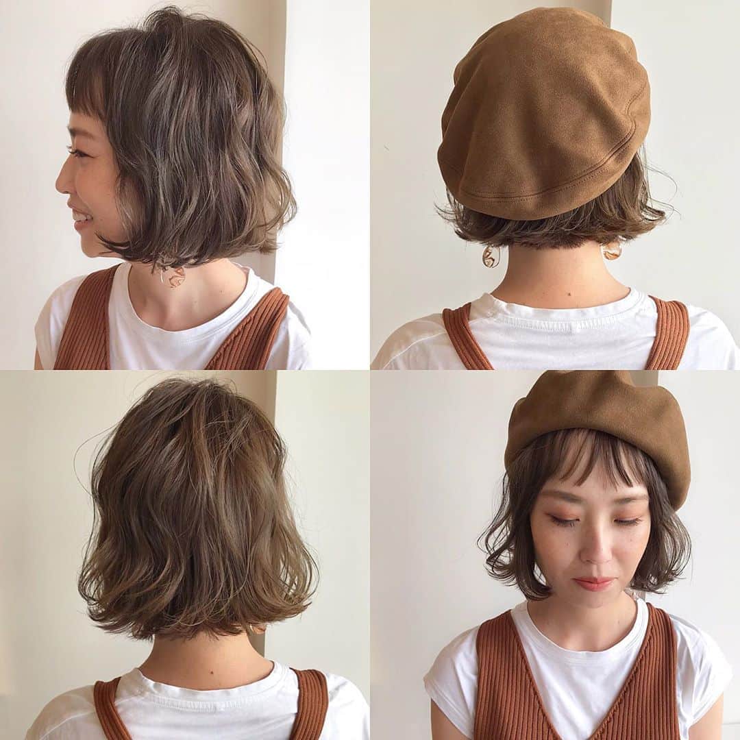 魚住理恵子さんのインスタグラム写真 魚住理恵子instagram ﾊﾟｯﾂﾘﾎﾞﾌﾞにベレー帽 この長さがちょうど可愛い ボブ ボブヘア ミディアムヘア ハンサムボブ ヘアスタイル 髪型 ヘアカタログ ボブアレンジ ショートヘア ショートボブ 秋