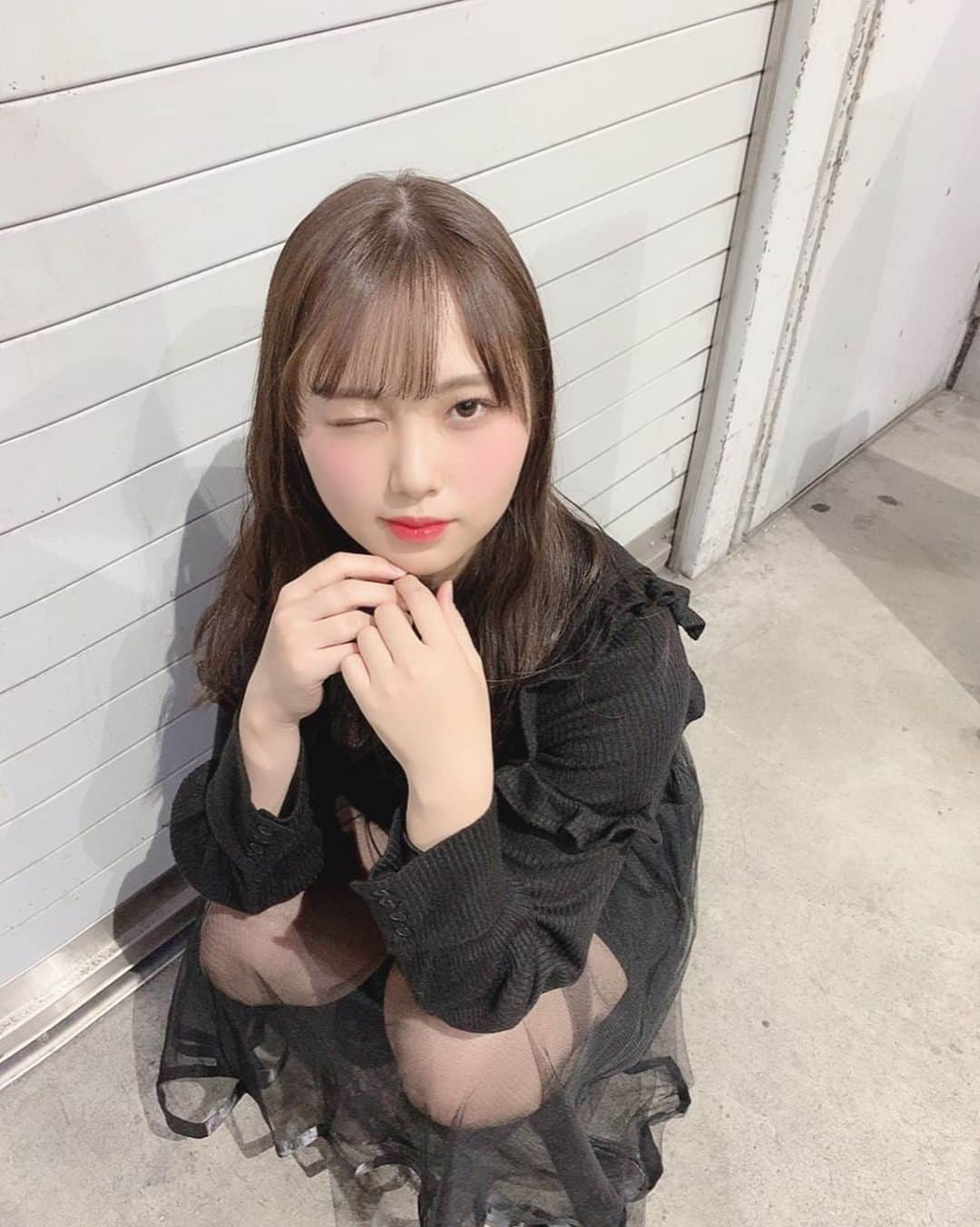 山内祐奈さんのインスタグラム写真 - (山内祐奈Instagram)「. 🖤🖤🖤 #ootd  @bubblestokyo 2枚目のウインク最近上達しつつある😳😛😉」10月14日 20時21分 - yuna_hkt48