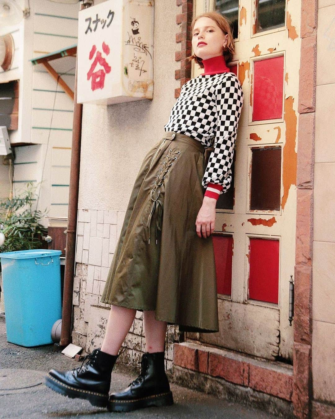 jouetieさんのインスタグラム写真 - (jouetieInstagram)「. 【PRE ORDER】 . ▼skirt レースアップMA-1スカート ￥7,700(tax in) BLK/BRD/BGE/KHA . ▼knit<NOW ON SALE> ブロックチェックタートルニット ¥6,480(tax in) RED/L.GRN/PPL . ランチャン祭り開催中!! 今なら新作&予約ITEMが POINT×20＆FREE SHIPPING♡ . @jouetie_official TOPページURLからチェック✔️ 商品詳細は画像をタップ🛒📌 . #jouetie #jouetie2019aw #jouetie_ootd #fashion #autumn #street #mixstyle #ジュエティ」10月14日 21時10分 - jouetie_official