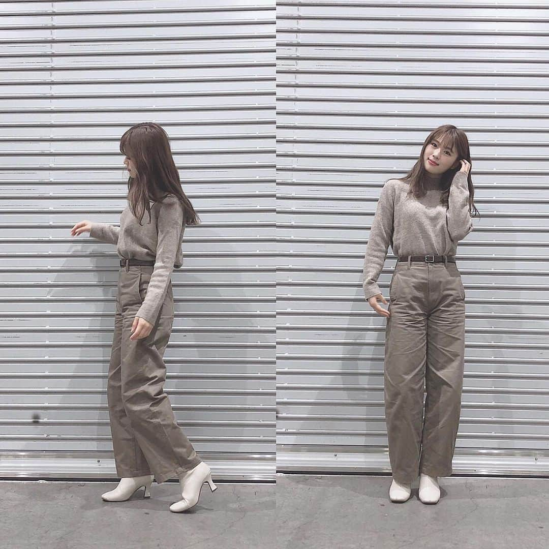 渋谷凪咲さんのインスタグラム写真 - (渋谷凪咲Instagram)「#ナギッション 🍂 . . Knit #uniqlo pants #uniqlo . ニットあったかいし、パンツは履きやすくてらく〜☺️ . . #uniqloコーデ #秋服　#ワントーンコーデ　#ブラウンコーデ」10月14日 21時09分 - nagisa_nikoniko