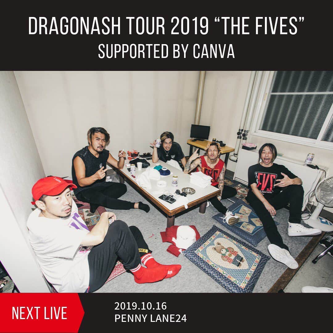 Dragon Ashさんのインスタグラム写真 - (Dragon AshInstagram)「DRAGONASH TOUR 2019 "THE FIVES" supported by Canva at LIVE HALL 帯広MEGA STONE  #DragonAsh #canva #DA_livephoto photo by  @nekoze_photo」10月14日 21時15分 - dragonash_official
