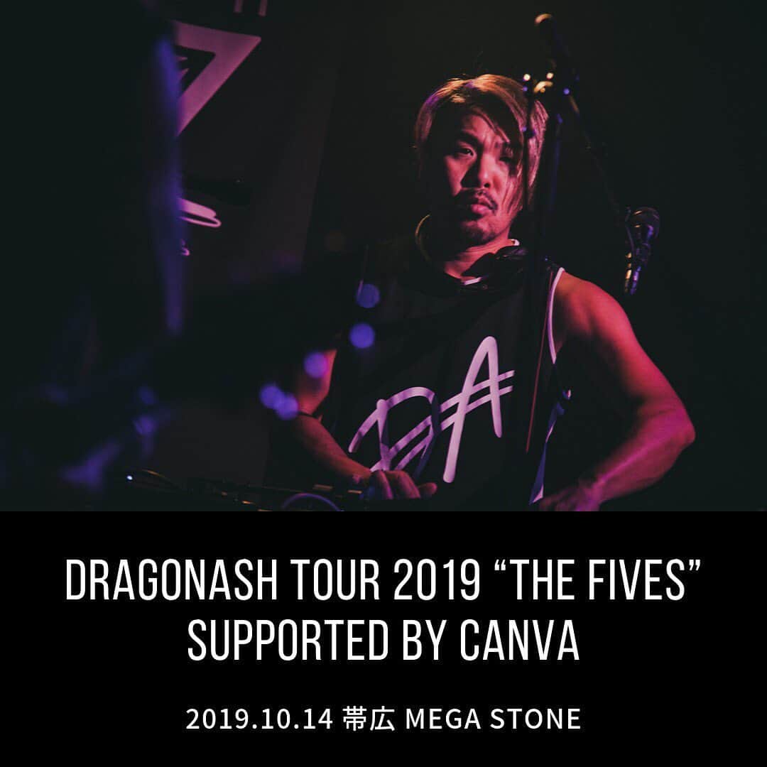 Dragon Ashさんのインスタグラム写真 - (Dragon AshInstagram)「DRAGONASH TOUR 2019 "THE FIVES" supported by Canva at LIVE HALL  帯広MEGA STONE  #DragonAsh #canva #DA_livephoto photo by  @nekoze_photo」10月14日 23時06分 - dragonash_official