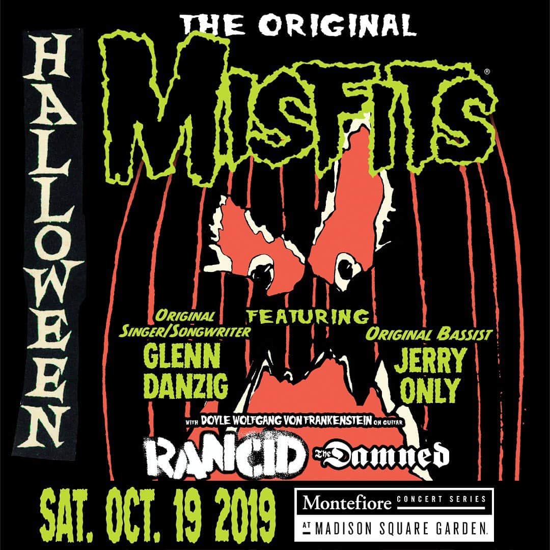 Rancidさんのインスタグラム写真 - (RancidInstagram)「Saturday in New York @thegarden with @officialmisfits and The Damned  Ticket link in bio 👊」10月15日 1時57分 - rancid