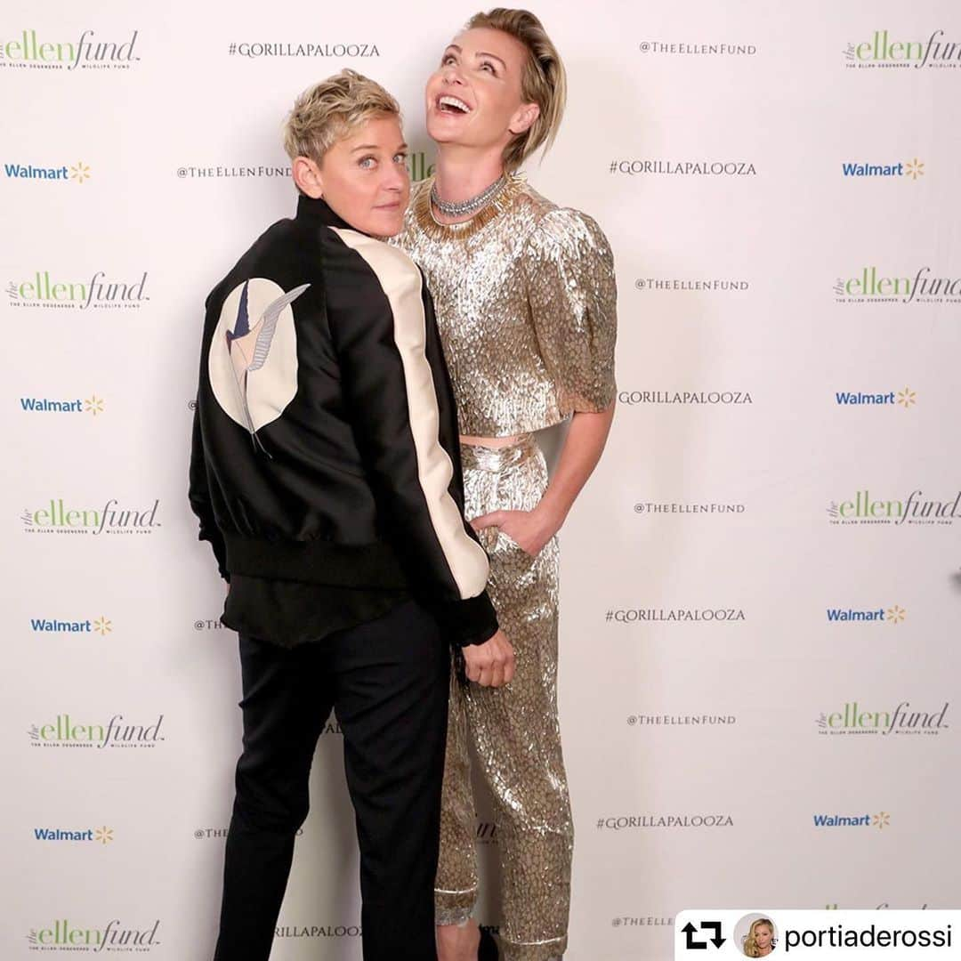 エレン・デジェネレスさんのインスタグラム写真 - (エレン・デジェネレスInstagram)「#repost @portiaderossi ・・・ ...she always makes me see the fun in things I would generally take seriously...she always makes me laugh 😆 @theellenshow @theellenfund #gorillapalooza」10月15日 11時32分 - ellendegeneres