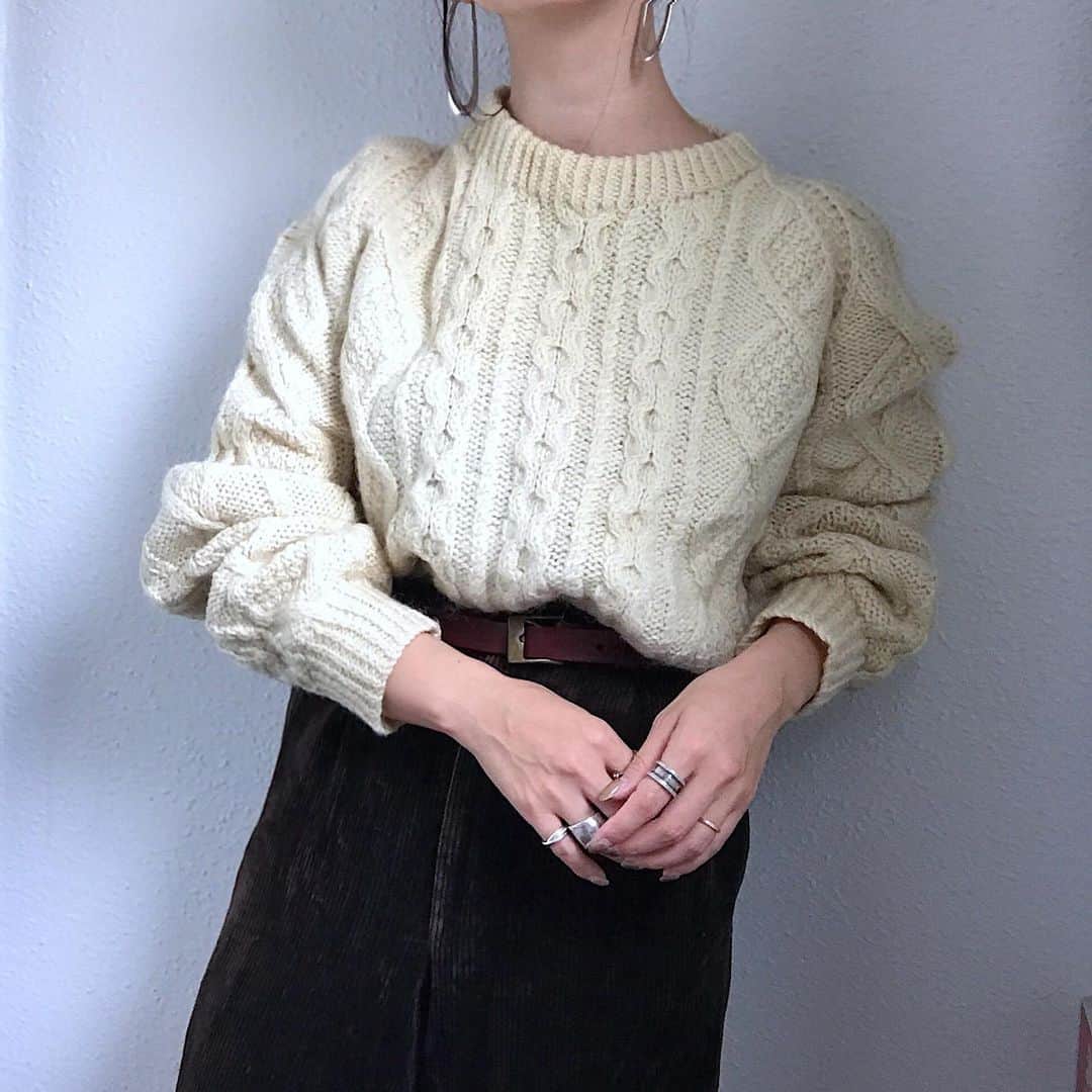 のインスタグラム：「TSG_2nd@shimokitazawa  vintage Hand knit corduroy pants ：152cm」