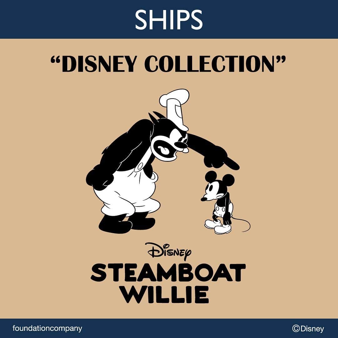 のインスタグラム：「SHIPS  本日より、シップスとディズニーの特別なコレクションとなる「SHIPS DISNEY COLLECTION」を全国のシップス店舗、公式オンラインストアにて発売いたします。 『蒸気船ウィリー』をメインモチーフにメンズデザインはインターシャのニットに落とし込み、ウィメンズはロングスリーブのカットソー、キッズは普段遣いに便利なスウェットへとオーセンティックでクラシカルなミッキーモチーフを表現しています。 また、同モチーフを用いてトートバッグやバンダナなども製作。どこか懐かしく、アメリカナイズされたディズニーアイテムを演出します。  詳しくは公式サイトのNEWSをご覧下さい！  #ships #disney #fashion #selectshop #disneycollection #knit #sweat #totebag #kidsfashion #シップス #ディズニー #ファッション #セレクトショップ #ディズニーコレクション #ニット #スウェット #トートバッグ」