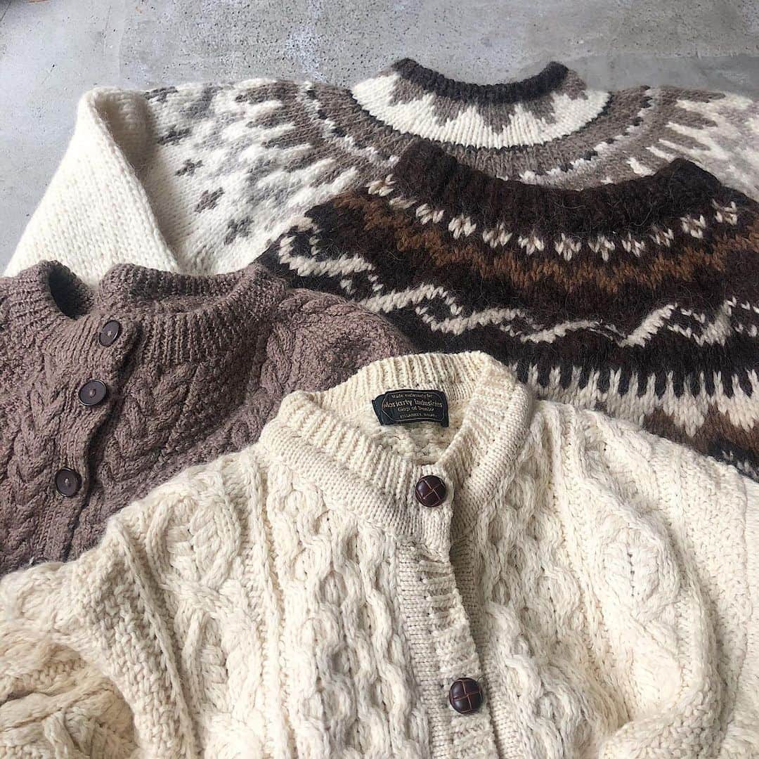 のインスタグラム：「【TSGD 3rd】  Hand knit 入荷致しました。 人気のアイテムの為、 気になる方はお早めに見にいらしてください🐑🍁」