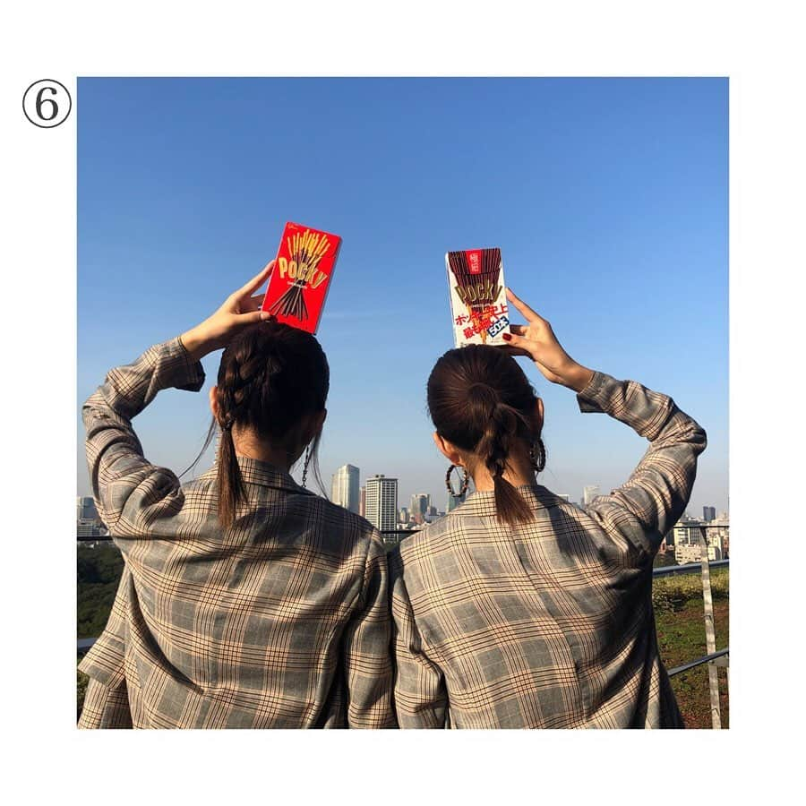 市野莉子さんのインスタグラム写真 - (市野莉子Instagram)「. 今年のポッキー&プリッツの日は 令和1年11月11日。 1が5個もソロう特別な一日という事で おソロのことして楽しもう🥳 りかりこは『おソロハッピークイズ』やります❤︎ どっちがりこか分かるかなぁ？ クイズは6問、答えは9枚目にあります！ みんなも11月11日はポッキー11111本分、 おソロハッピーに盛り上がってね❤️ . #glico_PR #ポッキー #ポッキーバトン #ポッキーファミリー #おソロハッピークイズ #りかりこ #どっちか当ててね #ポッキー何本分 #で解けるかな ？ #大好きな人と #シェアハピ #ポッキープリッツの日」10月15日 18時17分 - riko_ichino