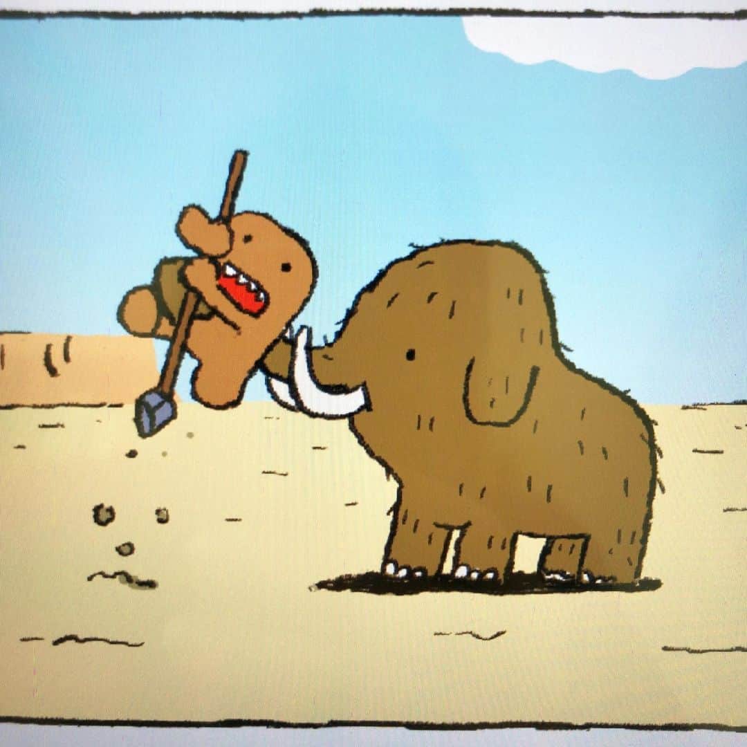 合田経郎のインスタグラム：「ね〜ね〜の原稿をやってまーす。 #どーもくん #domo」