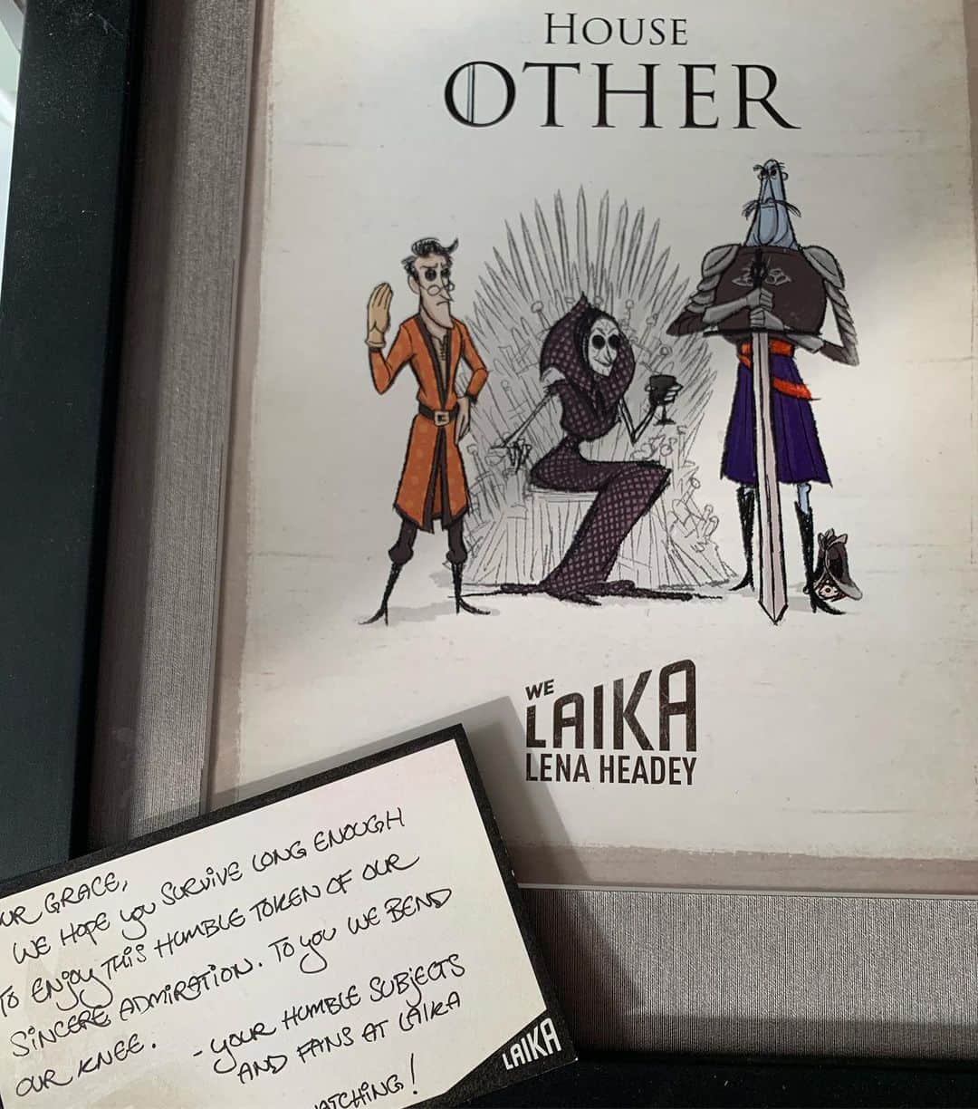 レナ・ヘディのインスタグラム：「Thanks @laikastudios So kind... I LOVE it 😍」
