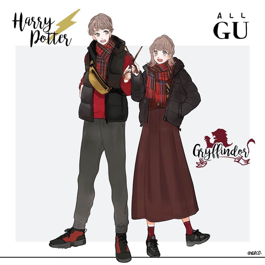 みーこさんのインスタグラム写真 みーこinstagram オールgu グリフィンドールイメージコーデ イラスト ファッション ファッションコーデ ファッションイラスト ユニバ ユニバーサルスタジオジャパン Usj ハリーポッター グリフィンドール