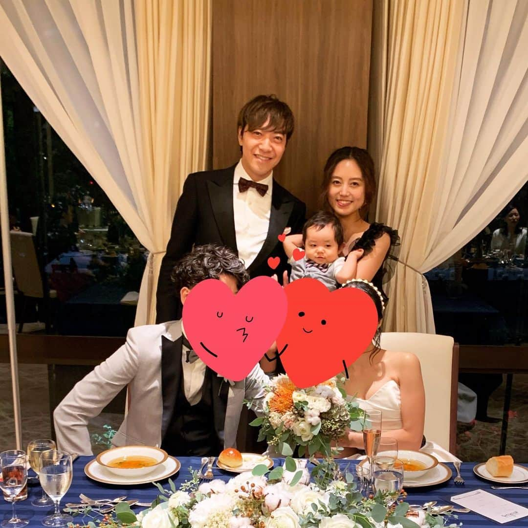 田中隼人さんのインスタグラム写真 - (田中隼人Instagram)「日曜日はいとこの結婚式へ🤵👰 我が家のメンズ2人はボウタイで🤗  幸せそうで楽しい式でした♪」10月16日 0時04分 - tanaka_hayato