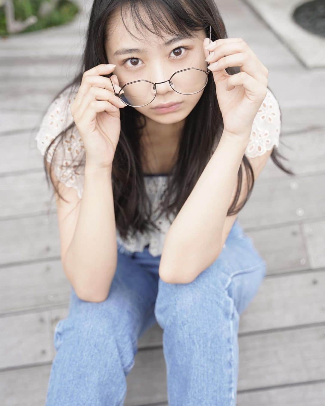 相沢菜々子さんのインスタグラム写真 - (相沢菜々子Instagram)「No.3 👖× 👓 #ジーパン女子× #メガネ女子 はお好きですか？ #ジーパン女子 #EDWIN」10月16日 4時21分 - nanako_aizawa