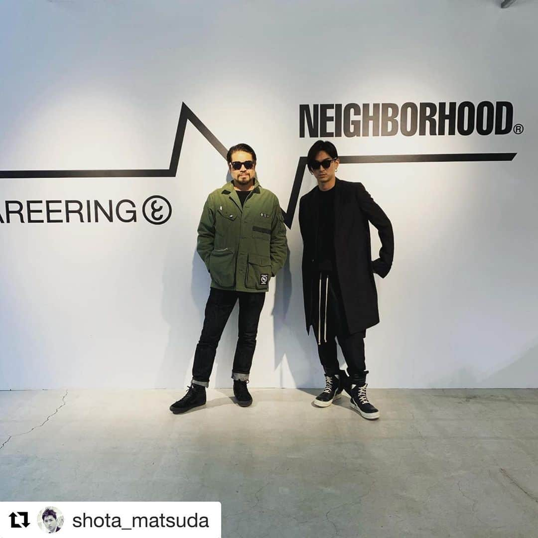 滝沢伸介さんのインスタグラム写真 - (滝沢伸介Instagram)「💎TEAM UP @careering.jp  @neighborhood_official  Repost @shota_matsuda ・・・ タキシンさんとパチリ📸 Thank you big brother @sin_takizawa  @neighborhood_official  @careering.jp」10月16日 16時49分 - sin_takizawa