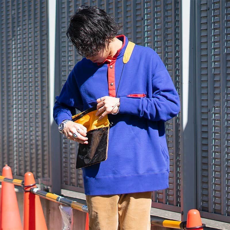 のインスタグラム：「﻿ 【BLUE BLUE】NEW ARRIVALS﻿ ●スナップ プルオーバースウェット（700078470） ﻿ size：S～XL ﻿ color：BLACK,BLUE,GREY﻿ ￥17,500+TAX﻿ ﻿ ▶写真内のタグをタップで商品詳細へ移動します。﻿ ﻿ #hollywoodranchmarket #ハリウッドランチマーケット #blueblue #ブルーブルー #seilin #聖林公司」