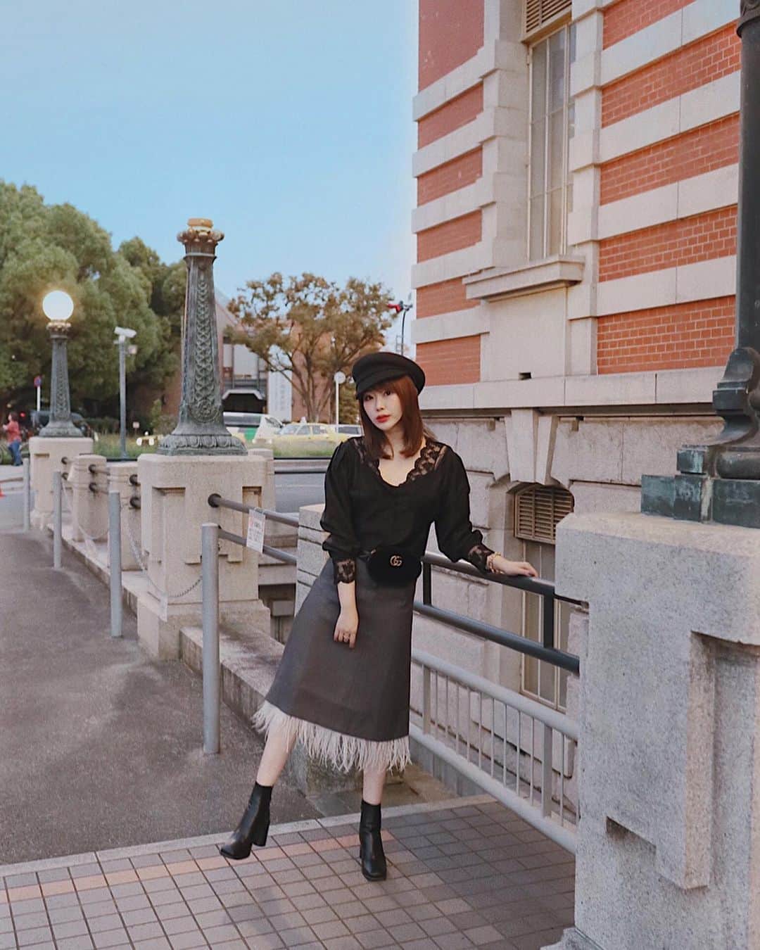 藤川沙弥のインスタグラム：「𓂅*﻿ ﻿ 褒められフェザースカートは﻿ @ortensia____ でget😚﻿ ﻿ もうすっかり肌寒いね🍃﻿ 夜とか特に、、﻿ 暖かいパジャマ新調しなきゃな𓂃𓇢﻿ ﻿ ﻿ ﻿ ﻿ ﻿ ﻿」