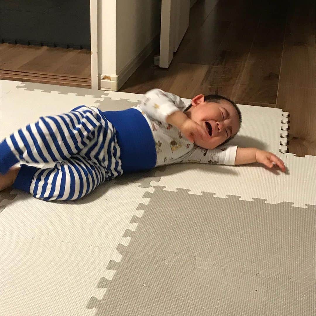 高橋みゆきのインスタグラム：「僕もっとぶどう🍇食べたいぃぃ〜😫💦💨最近はダダこねるとこうなる😅w #ぶどう大好き #🍇 #ダダっ子 #体目一杯の表現が素晴らしいよ #でもあげないよ #最後は抱っこしにきて終わる #幸せ」