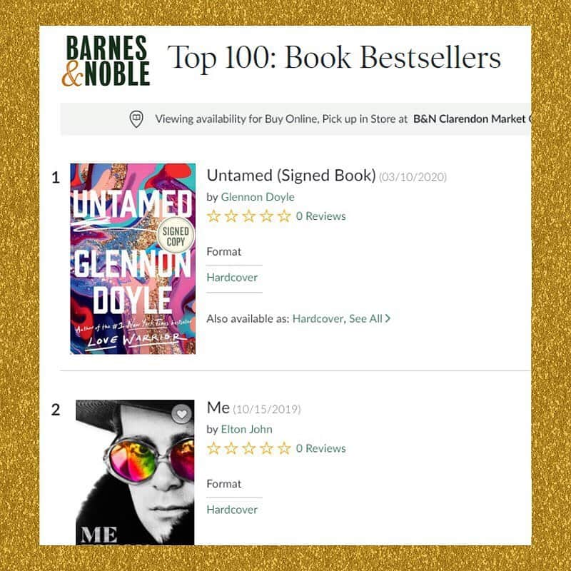 アビー・ワンバックさんのインスタグラム写真 - (アビー・ワンバックInstagram)「THANK YOU! .  Today you made my wife @glennondoyle’s new book UNTAMED— about finding each other, fighting for each other, and mothering a blended family together—#1 across all of @barnesandnoble.  I am so proud of our love story, and of this book – both are so brave and beautiful.  Please order UNTAMED — you can get the special signed gift edition or the regular unsigned edition at the link in my bio Untamedbook.com☝🏼 . Thanks, Pack. Abby」10月17日 9時28分 - abbywambach