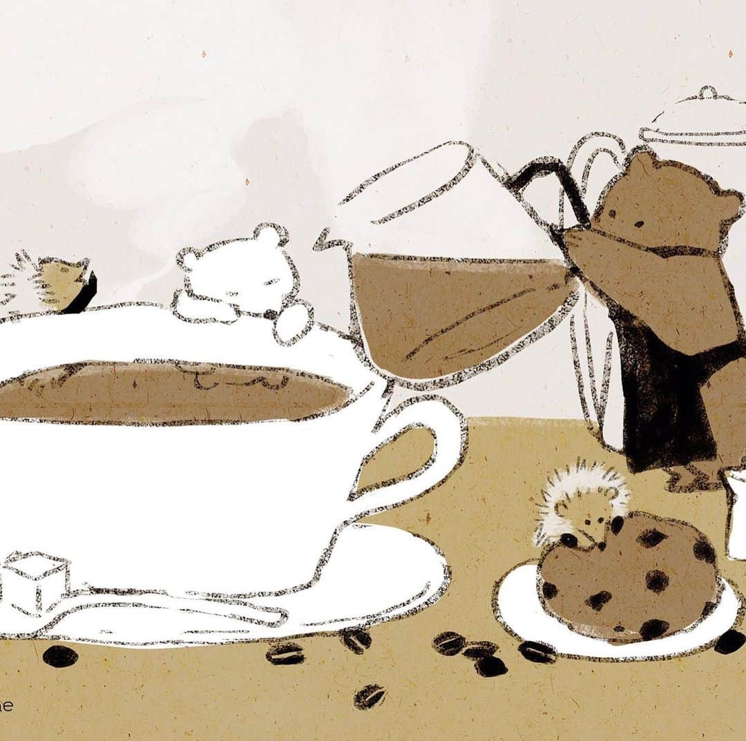 momoroさんのインスタグラム写真 - (momoroInstagram)「あったかい飲み物がおいしい季節 #illustration #momoro#ももろ#イラスト#teatime #coffee」10月17日 9時38分 - momoro6666
