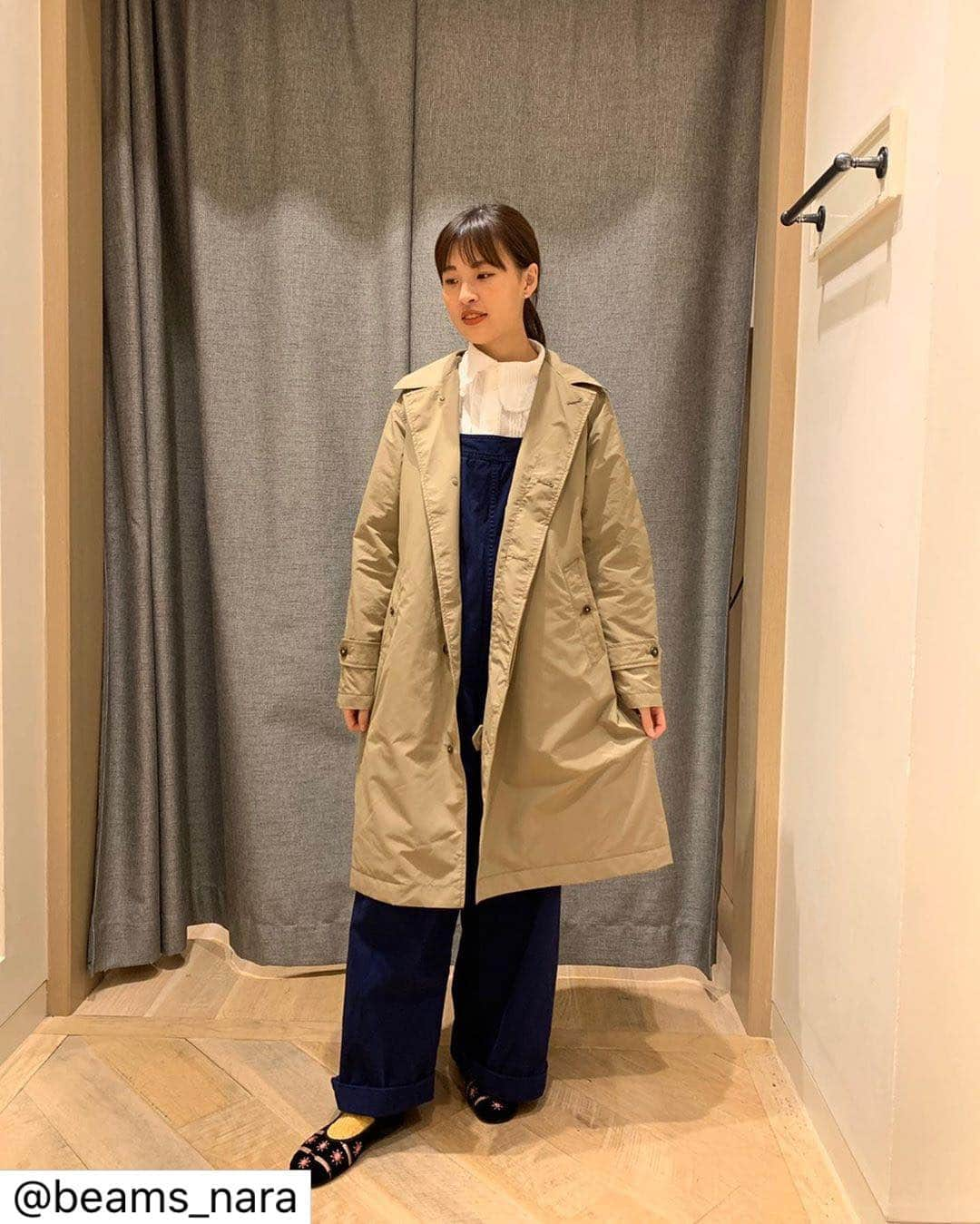 narafamily | ならファミリーさんのインスタグラム写真 - (narafamily | ならファミリーInstagram)「BEAMS（1F）ならファミリー店 . >staff styling🌹 Women #thenorthfacepurplelabel #ステンカラーコート  #beams#ビームス #beamsplus#ビームスプラス #raybeams#レイビームス #beamsboy#ビームスボーイ #beamst#ビームスティー #beams_nara#ビームス奈良 #大和西大寺#ならファミリー #ならファグラム #日本#japan#奈良#nara #奈良公園#鹿#大仏 #womensfashion #ウィメンズファッション #19aw#newarrivals 只今、BEAMSオンラインサイトより店舗にて試着予約を承れます。 @beams_naraトップ画面からサイトに移動出来ます◎ サイズに不安のあるお客様は是非ご活用ください。」10月17日 20時11分 - narafa.jp