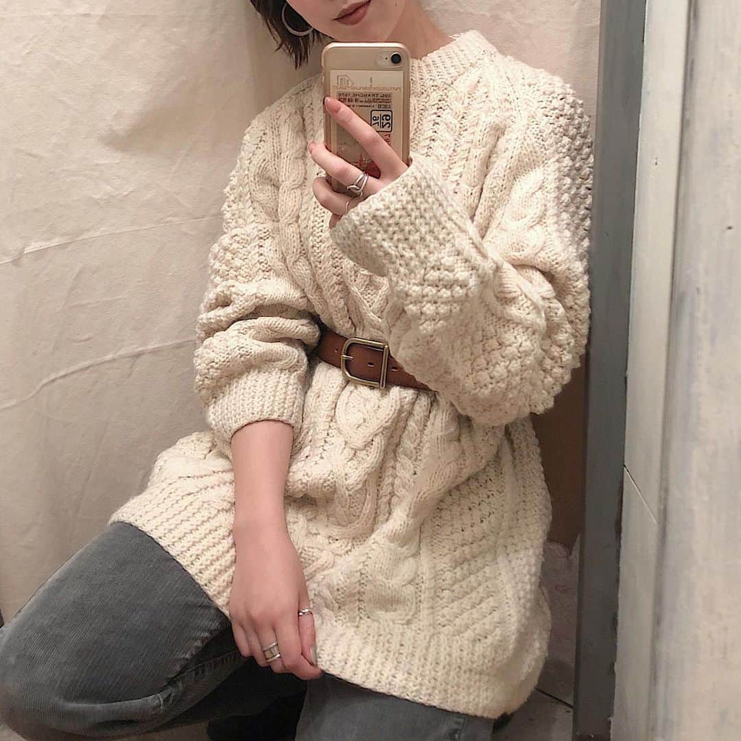 のインスタグラム：「【TSGD 1st】@ Shibuya  Aran sweater wool 100%  staff:156cm」