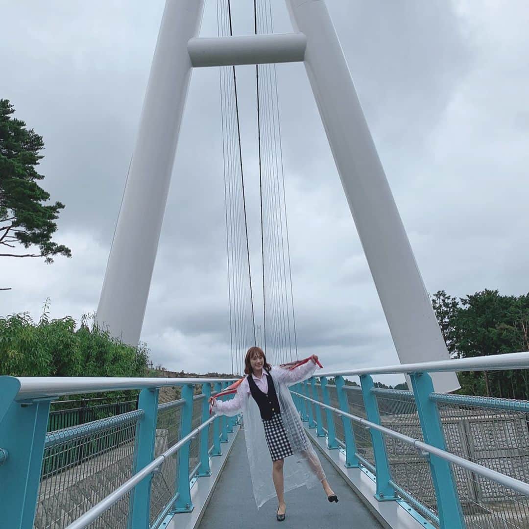 斉藤真木子さんのインスタグラム写真 - (斉藤真木子Instagram)「スカイウォークは高さ70メートル、長さ400メートルの高い吊り橋！めちゃくちゃ高くて眺めも最高でした😊天気がよかったら富士山も綺麗に見えるんだってー！ #funfunjapan2019」10月17日 22時00分 - saitomakiko628