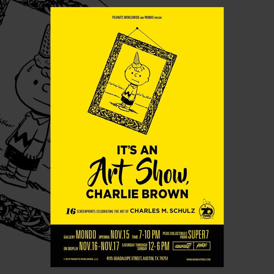 スヌーピーさんのインスタグラム写真 - (スヌーピーInstagram)「Peanuts and @MondoNews are proud to present “It’s An Art Show, Charlie Brown”, a Peanuts gallery show featuring 16 screenprinted panels and strips by Charles M. Schulz! Hit the #linkinbio to get all the info!」10月18日 2時00分 - snoopygrams