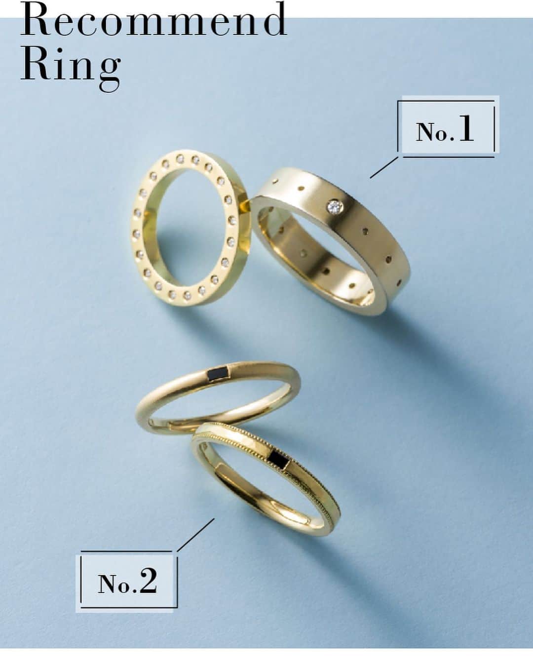 ゼクシィさんのインスタグラム写真 - (ゼクシィInstagram)「【さりげない“ふたりらしさ”をプラス！ 今ドキ夫婦の結婚指輪の選び方💍💕】 . 結婚指輪といえば、プラチナ＆シンプルなデザインと思い込んでない？ もっと自由に、ふたりが好きな指輪を選んでいいんです😌☝️ どんなふうに“ふたりらしさ”を結婚指輪に込めることができるのか、 今ドキ流「結婚指輪の選び方」をご紹介🎵 . 💎セレクト1 ふたりの好みに合わせて 「プラチナ以外」のリング素材を選ぶ！ 普段のファッションや、着けるシチュエーションに合わせて リング素材を選んでもOK👌💓 ふたりにとって“しっくり”くることを重視して、 素材や色にこだわってみて☺️ . 💎セレクト2 ペアリング以外で、ふたりだけの「リンク感」を見つける！ ふたりが全く同じデザインじゃなくても大丈夫❣️ 違うブランドから選んだり、 それぞれが気に入るものを選べば、 それがふたりの結婚指輪になるんです😊🌟 ふたりの趣味や好きなものなど、モチーフに共通点を入れたり、 デザインイメージでリンクさせると楽しい😆 . 💎セレクト3 ふたりだけの「秘密のデザイン」を忍ばせる！ ２本並べるとモチーフやメッセージが完成する、 重ね合うと内側のデザインと同じになるなど、 「ふたりだけの秘密」を選び、特別な結婚指輪を楽しんで💗 . 💎セレクト4 新郎もキラリと輝く「石付きリング」をチョイス！ 実はシンプルなイメージが強い新郎のリングも、 およそ4人に1人が石付きを選んでいるんだとか😯！ 「男性だから石はなし」と思い込まず、 意味と思いの込もった石付きの指輪をぜひ身に着けてみて✨ . 💎セレクト5 裏面に、メッセージや石で「ふたりらしい思い」を込める！ 定番のイニシャルや結婚記念日の日付以外にも、 お互いへのメッセージや誓いを込めた刻印をするのが 今ドキ流😝💓 メッセージに共感できるリングを選んだり、 ふたりで言葉を考えたり……。 ショップで相談してみて🎵 . セレクトのポイントやご紹介した指輪の詳細は、 #ゼクシィアプリ 記事をチェック！ 「さりげない“ふたりらしさ”をプラス！今ドキ夫婦の結婚指輪の選び方」 . . +♥+:;;;:+♥+:;;;:+♥+:;;;:+♥+:;;;:+♥+:;;;:+♥ . プロポーズから結婚式まで素敵なお写真募集中！ . ゼクシィ公式アカウントでお写真を紹介してみませんか？ 【#ゼクシィ2019】 を付けて投稿してください📷🍃 . +♥+:;;;:+♥+:;;;:+♥+:;;;:+♥+:;;;:+♥+:;;;:+♥ . ▼花嫁さんダウンロード数No.1 ゼクシィアプリはURLから👰💐 @zexyrecruit . . #結婚指輪#マリッジリング#結婚指輪探し#結婚指輪選び#結婚指輪迷子 _ #結婚指輪プラチナ#結婚指輪ゴールド#結婚指輪手作り#結婚指輪オーダー#マリッジリング探し#ブライダルアイテム#ウェディングアイテム#婚約指輪#エンゲージリング _ #卒花#卒花嫁#2019冬婚#2019秋婚#結婚準備#結婚式準備#全国のプレ花嫁さんと繋がりたい#日本中のプレ花嫁さんと繋がりたい#婚約指輪探し#婚約指輪選び _ #プレ花嫁#ゼクシィ#ちーむゼクシィ#プロポーズされたらゼクシィ」10月18日 12時08分 - zexyrecruit
