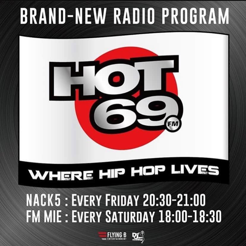 AK-69さんのインスタグラム写真 - (AK-69Instagram)「＜今夜はHOT69🔥＞ 📻冠番組「HOT69」が本日20:30よりNACK5でオンエア！ FM三重では明日の18:00から放送となります！ お聞き逃しなく！！ - ■「HOT69」 NACK5：毎週金曜20:30 - 21:00 FM三重：毎週土曜18:00 - 18:30 ★ラジオアプリradikoでもお聞き頂けます！ - #ak69 #FlyingB #DefJamRecordings #DAWN #japan #hiphop #radio #HOT69 #nack5 #FM三重 #メモリード #memoleadershub」10月18日 13時49分 - ak69_staff