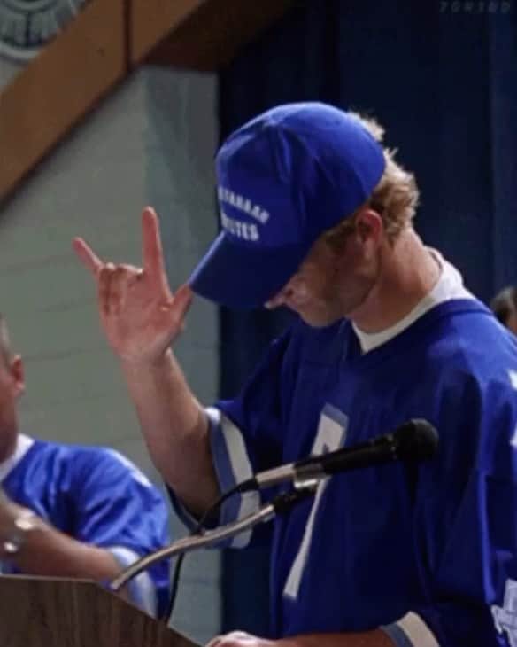 ポール・ウォーカーのインスタグラム：「One of our favorite moments from #VarsityBlues!🤘🏈 #FBF #TeamPW」