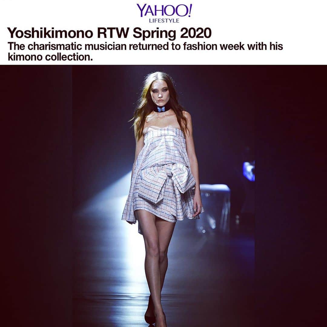 YOSHIKIさんのインスタグラム写真 - (YOSHIKIInstagram)「Thanx everyone! #Yoshiki showed that #kimono can also be worn as different styles of sexy, asymmetric dresses, from mini to ankle length"- @yahoolifestyle @yoshikimono 2020 S/S @RakutenFWT @yumilambert  #yoshiki #yoshikimono #attackontitan #bloodreddragon  https://www.yahoo.com/lifestyle/yoshikimono-rtw-spring-2020-155947789.html」10月18日 15時57分 - yoshikiofficial