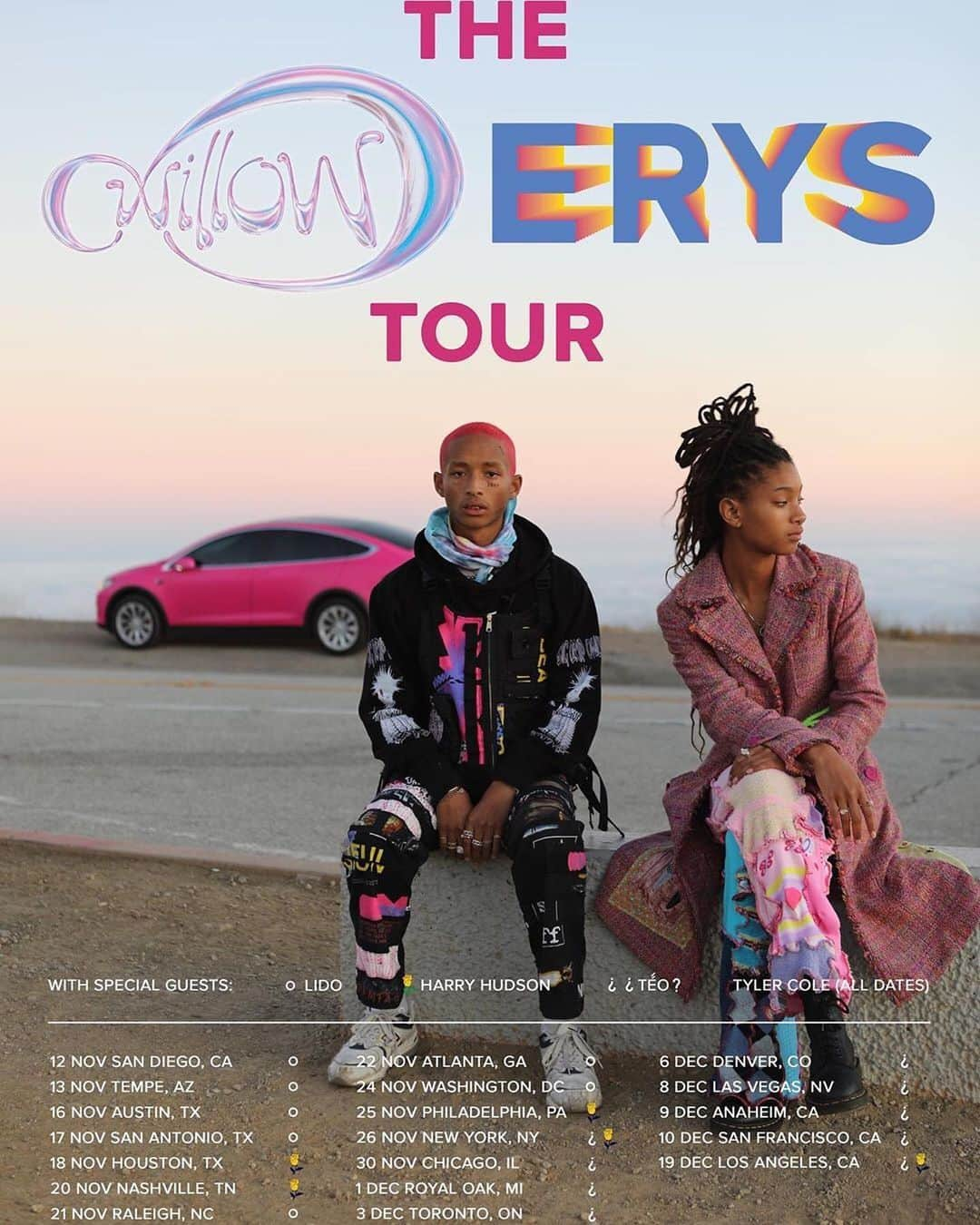 HYPEBEASTさんのインスタグラム写真 - (HYPEBEASTInstagram)「@hypebeastmusic: @c.syresmith and @willowsmith are set to embark on a co-headlining North American tour called “THE WILLOW & ERYS Tour.” Beginning November 12 in San Diego, California, both artists will perform tracks off their latest albums. Swipe to check out their tour dates, then head over to Jaden and Willow Smith‘s respective websites to buy tickets.⁠⠀ Photo: Pascal Le Segretain/Getty Images/Jaden Smith」10月18日 16時31分 - hypebeast