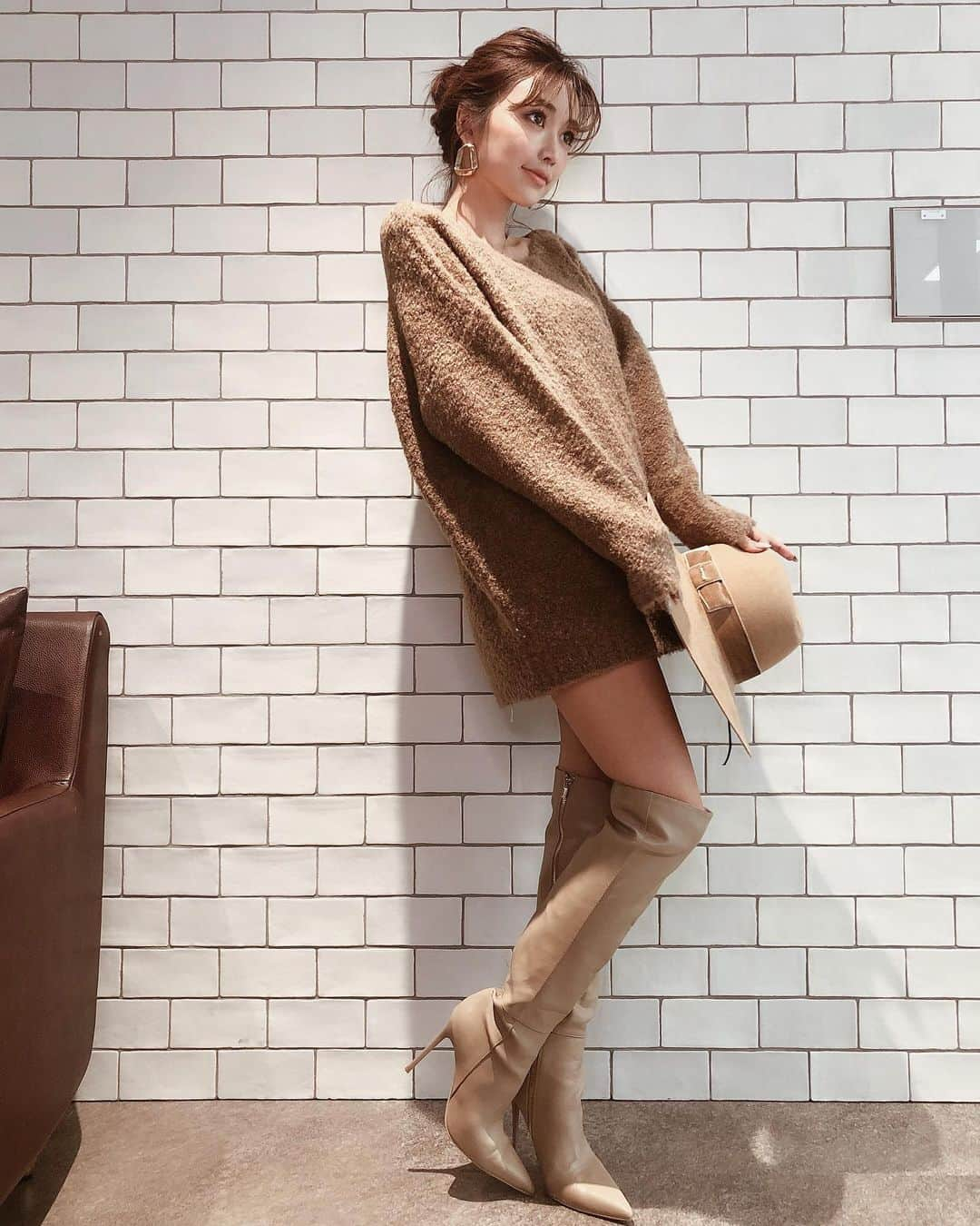 梯真奈美さんのインスタグラム写真 - (梯真奈美Instagram)「昨日の私服🧸 ロングブーツの季節だ👢 #私服 #もこもこ #eimy #eimyistoire」10月18日 18時12分 - official_manami