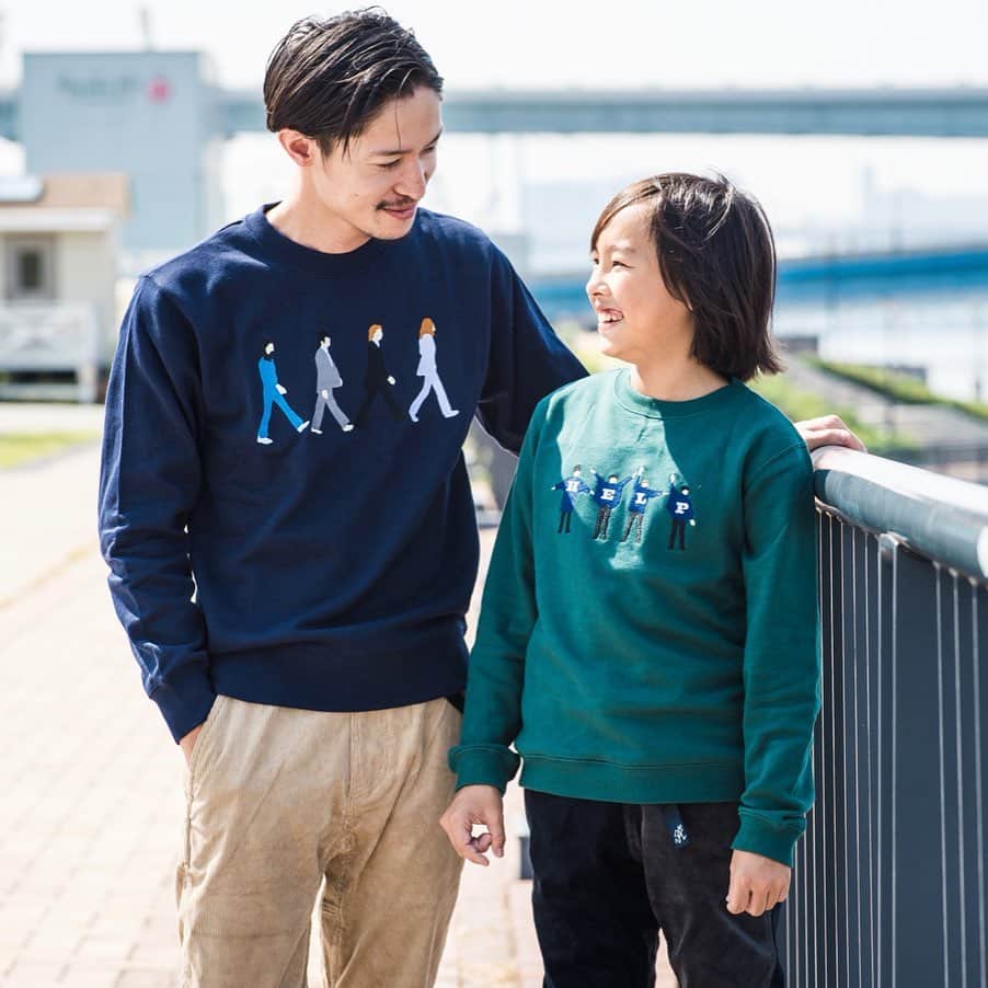 のインスタグラム：「SHIPS KIDS & MEN  家族みんなで楽しもう！秋のリンクコーディネート  SHIPS MENSで大人気のアイテムが @ships_kids_official でも登場！ 家族みんなでおしゃれを楽しめるアイテムです。  詳しくは @ships_official のストーリーズよりご覧ください！  #shipskids #ships #thebeatles #unisex #sweat #gramicci #easypants #fashion #シップスキッズ #シップス #キッズコーデ #家族コーデ #リンクコーデ #コーディネート #ビートルズ #グラミチ #ファッション #スウェット」