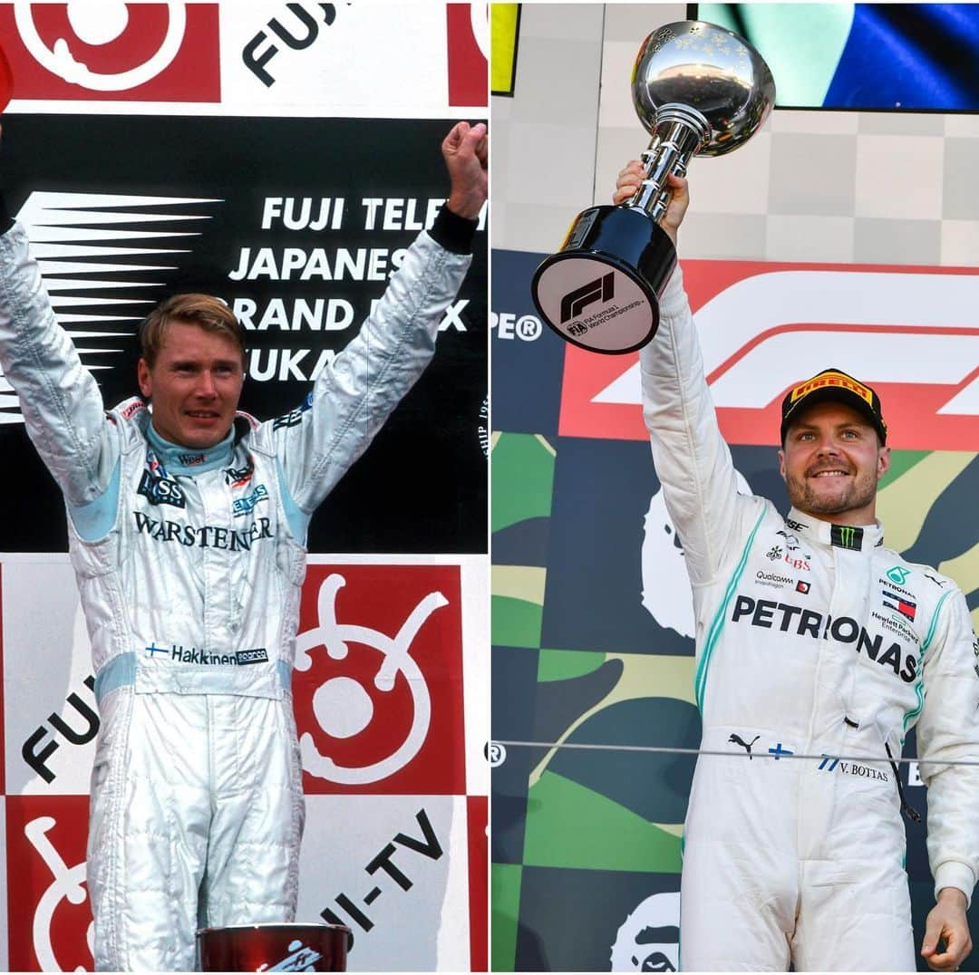 MERCEDES AMG PETRONASさんのインスタグラム写真 - (MERCEDES AMG PETRONASInstagram)「⭐ 1999: @f1mikahakkinen wins at Suzuka! ⭐ 2019: @valtteribottas wins at Suzuka! Two Finns, 20 years apart, same winning @mercedesbenz power! ✊ • #ATeamComeTrue #MercedesAMGF1 #MercedesAMG #F1 #PETRONASmotorsports #VB77 #JapaneseGP」10月18日 19時00分 - mercedesamgf1