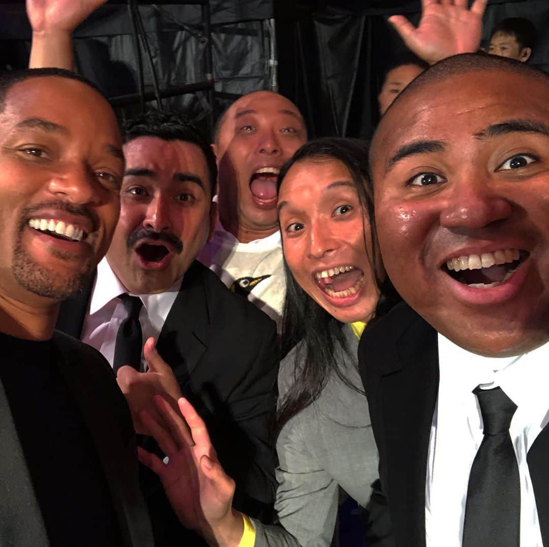アントニーのインスタグラム：「最高の写真です！憧れのwillsmithさん！  #最高 #一生の思い出 #ウィルスミス #willsmith #ジェミニマン」