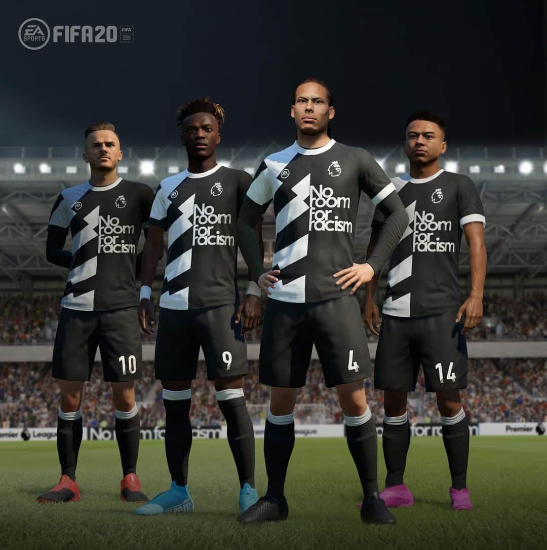 プレミアリーグさんのインスタグラム写真 - (プレミアリーグInstagram)「Standing together. There is #NoRoomForRacism in our game.  You can show your support with new @EASPORTSFIFA Kits, Crests and TIFO’s available in FIFA Ultimate Team soon 👊」10月19日 1時01分 - premierleague